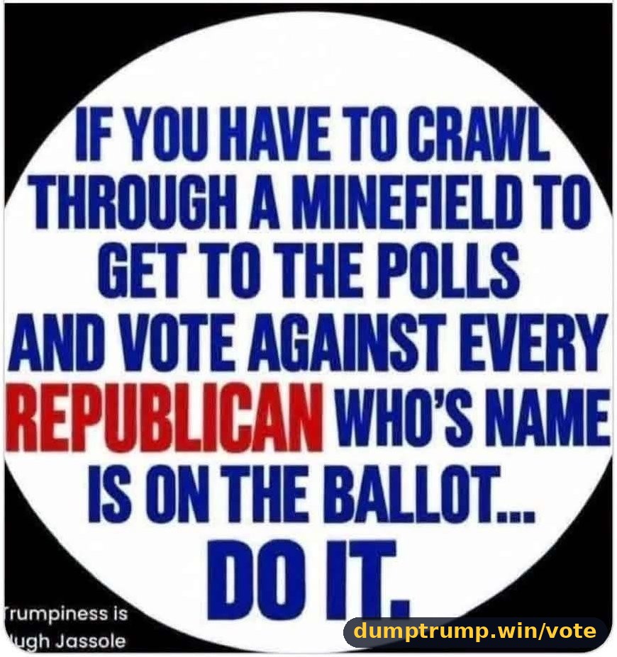 IF YOU HAVE TO au THROUGH MINEFIELD TO GET TO THE POLLS AND VOTE "AN Wh EVERY WHO" NAME 1S ON THE BALLOT... rumpiness is DO gh Jassole (meme text)